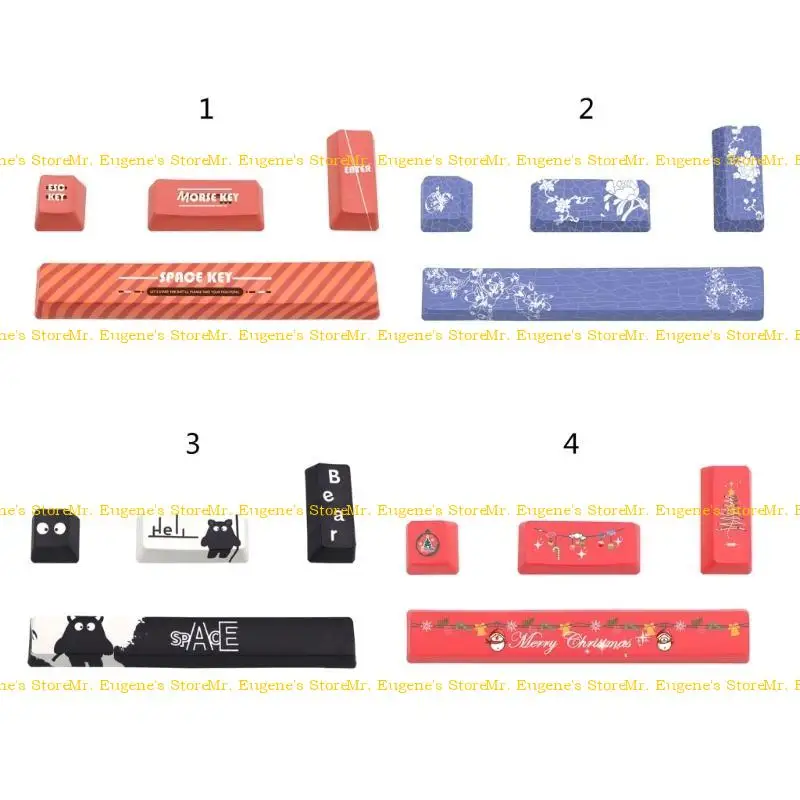 

D08B 4 Keys PBT Dye Subbed Keycaps OEM 6.25 Space ESC Enter Colored Keycap Set