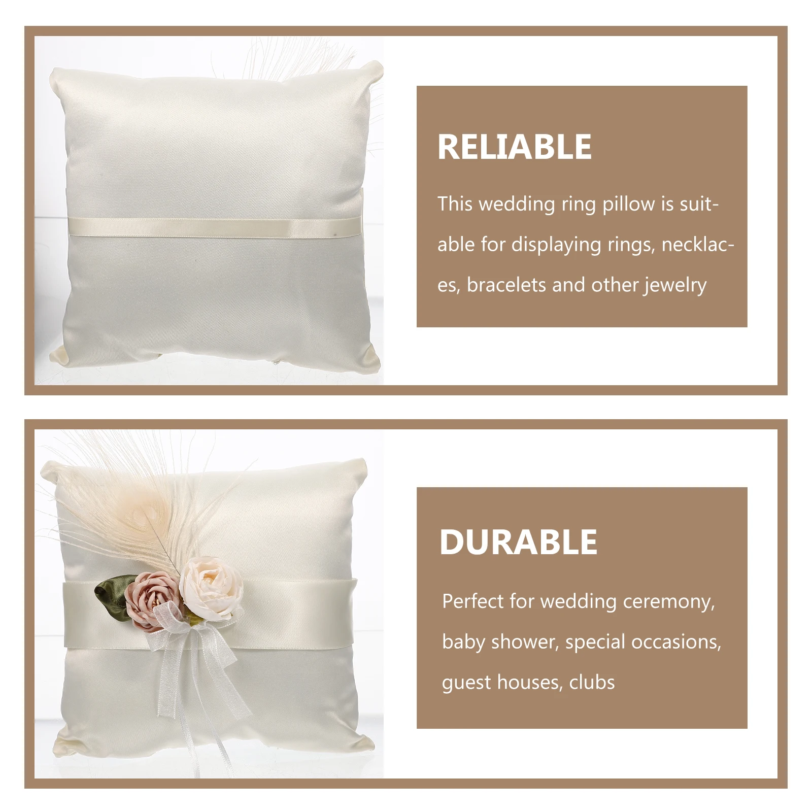 

Satin Wedding Ring Pillow Beautiful Bridal Decoration Prop for Special Occasions Wedding Ring Pillow,rings Cushion
