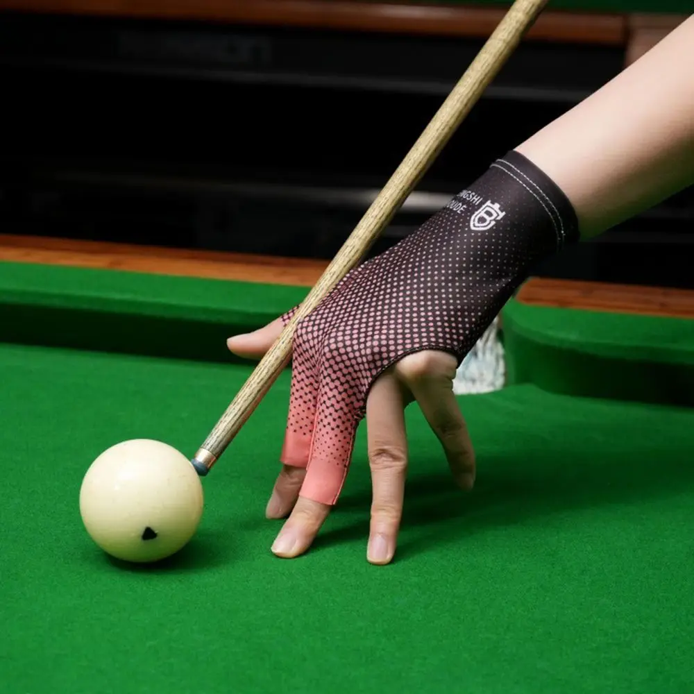 

1Pc Elastic Billiards Glove Breathable Wear-resistant Three-Finger Glove Non Slip Ice Silk Fishing Glove Billiard Accessories