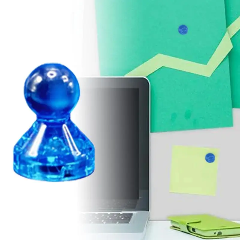 Colorido forte ímã Push Pins, Fun Pushpins magnéticos, geladeira ímã, decorativo, sala de aula, 10pcs