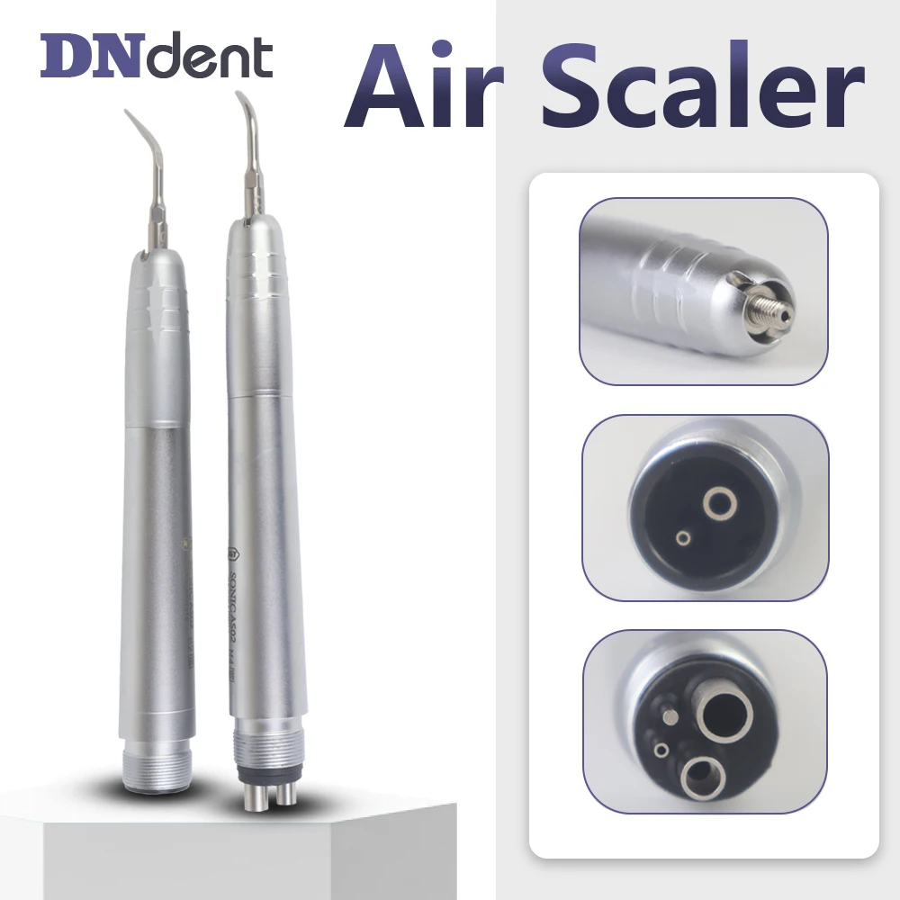 

Dental Pneumatic Air Cavitron Scaler Handpiece with 3 Tips Perio Scaling Teeth Cleaner 2 Hole 4 Hole Dentistry Tools