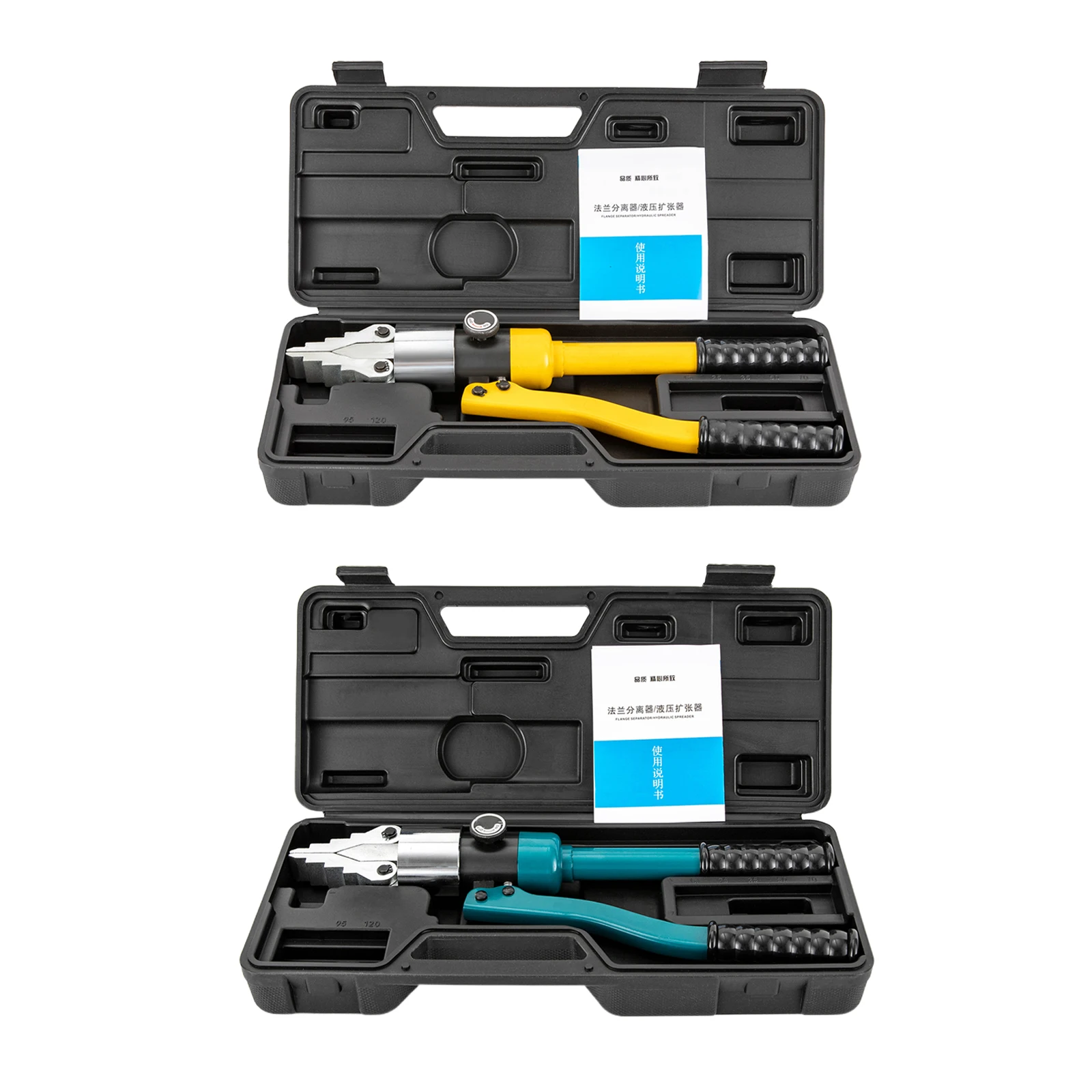 YQ-30 8T 30MM Tragbares hydraulisches Spreiz-Trennset Handgehaltenes integriertes manuelles Flansch-Trennwerkzeug-Set Blau/Gelb – Detail 7