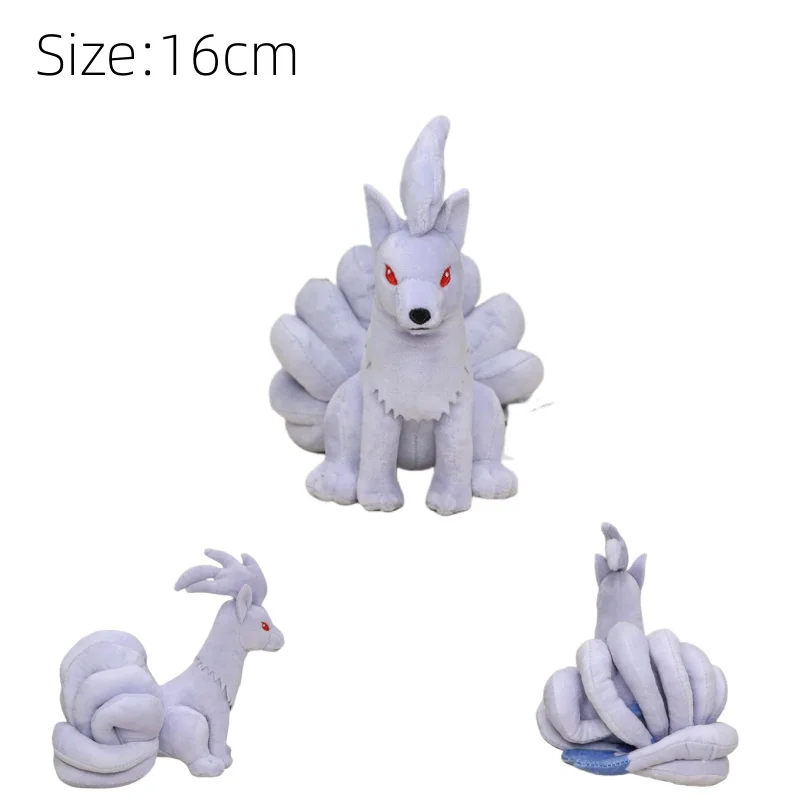 Alola Ninetales Pokemon Plush Stuffed Animal Toys Anime Shiny Ninetales Soft Animal Doll Collection Gifts for Children Kids