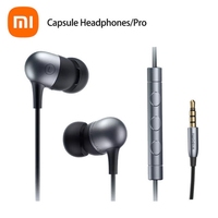 Original Xiaomi Capsule Headphones Pro 3.5mm In-Ear Stereo Headset With Microphone Wire Control Earphones For Game Music Movie