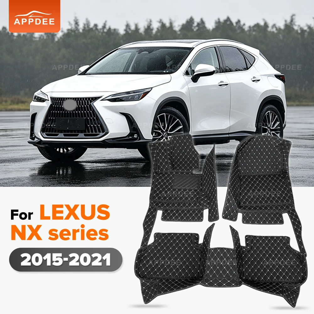 For LEXUS NX series NX300 NX300h 2015-2021 Custom Fit Car Floor Mats All Weather Leather Anti‑Dirt Car Interior Accessories