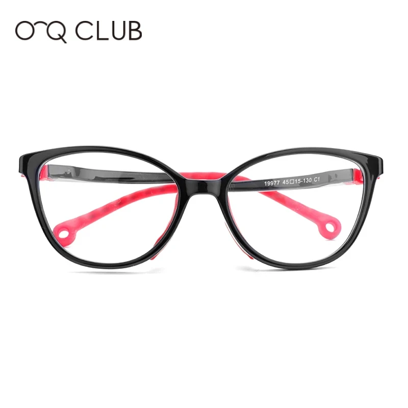 O-Q CLUB Kids Glasses Boys Girls Cat Eye Fashion Sunglasses Optical Magnetic Clip On Polarized UV400 Eyeglasses Frames 19977