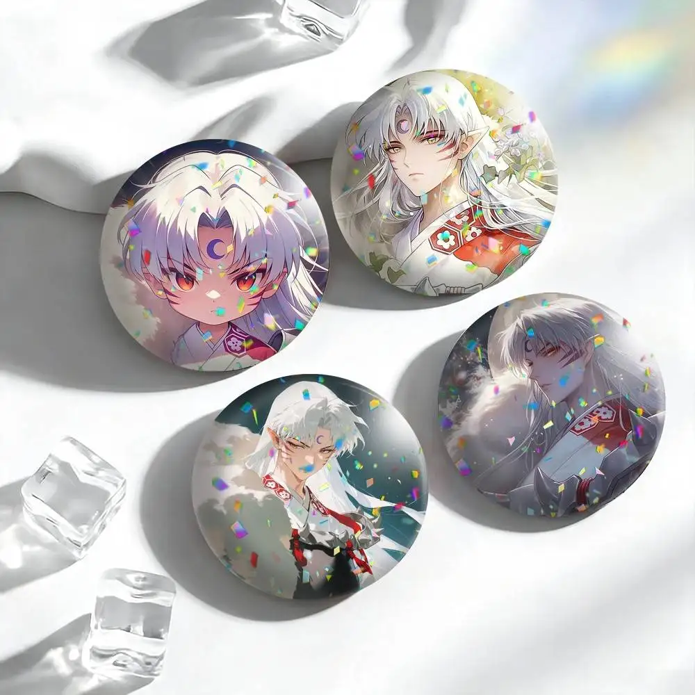 I-Inuyasha -Sesshomaru  25 32 44 58 75mm Badges Personalized Round Brooches Pins Accessory Gift