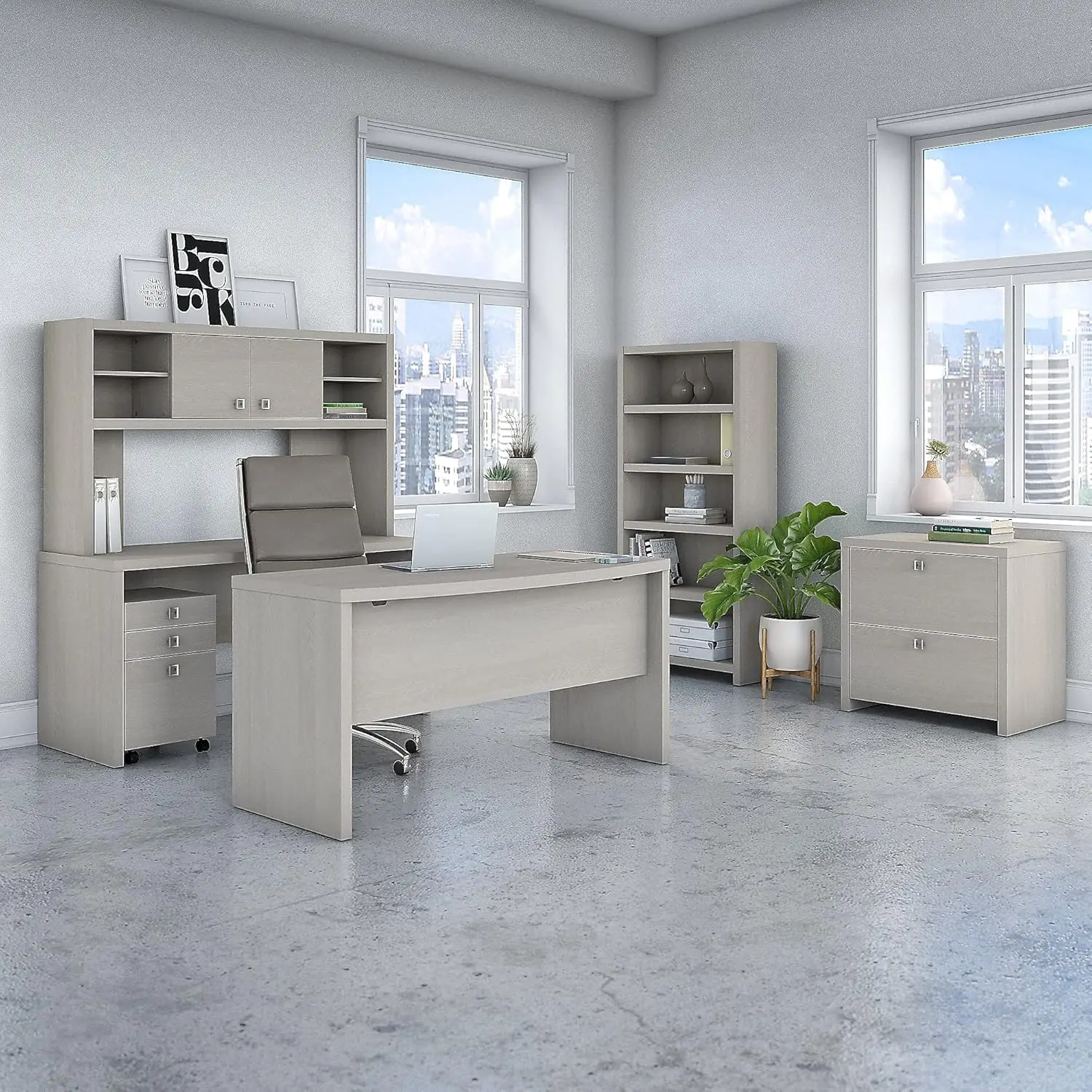 Office by Kathy ireland KI60204-03 ECHO 5ชั้นวางหนังสือ