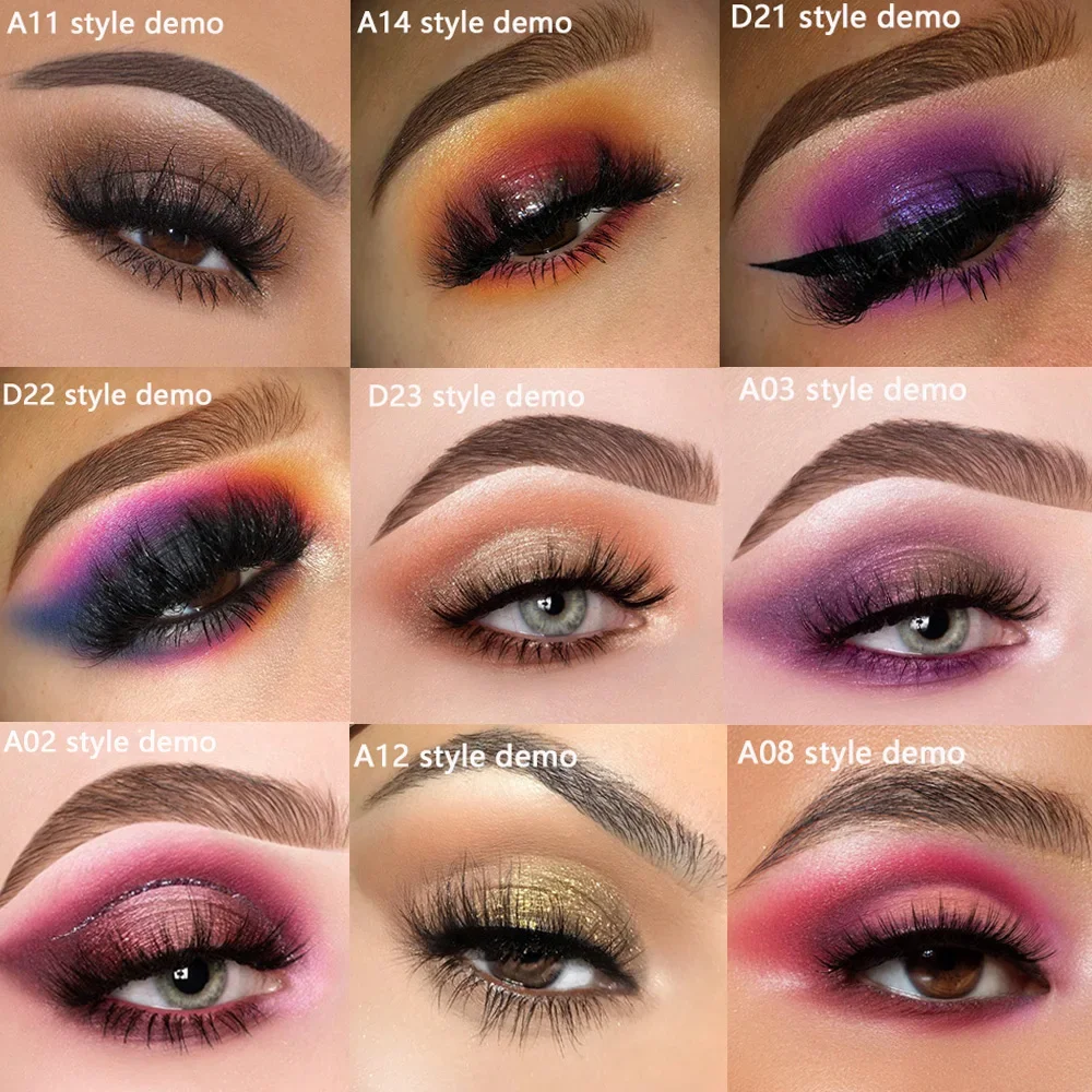 LEHUAMAO Sztuczne Rzęsy 3D z Norek, Długotrwałe Rzęsy z Norek, Naturalne Dramatyczne Rzęsy z Efektem Objętości, Grube Długie Sztuczne Rzęsy 3D