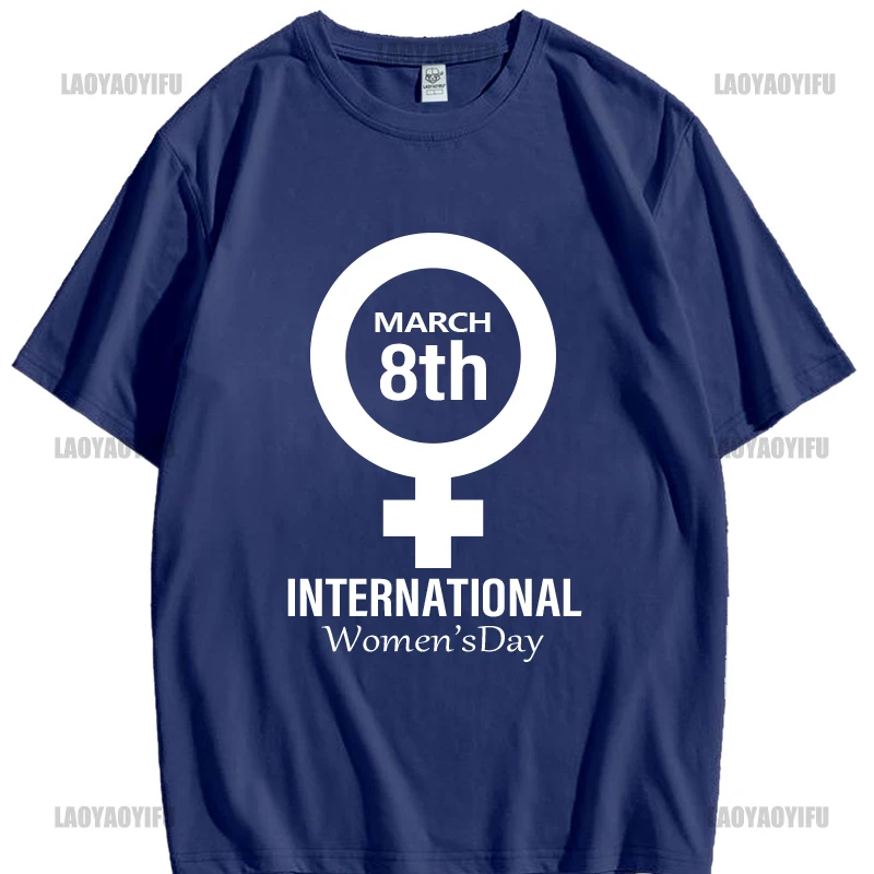 NEW!Happy Women‘s Day 8 March 2025, International Womens Day T-Shirt Short Sleeve Clothing cotton