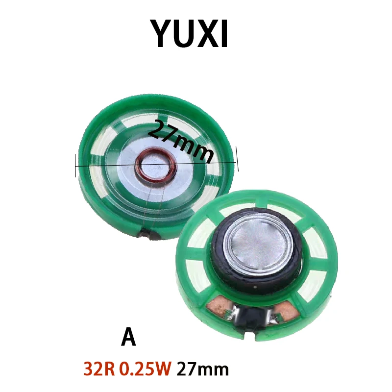 YUXI 2PCS For Speaker 27/29mm 32R 0.25W/For 29mm 32R 0.5W External Magnetic Doorbell Speaker Toy Speaker Replacement Parts