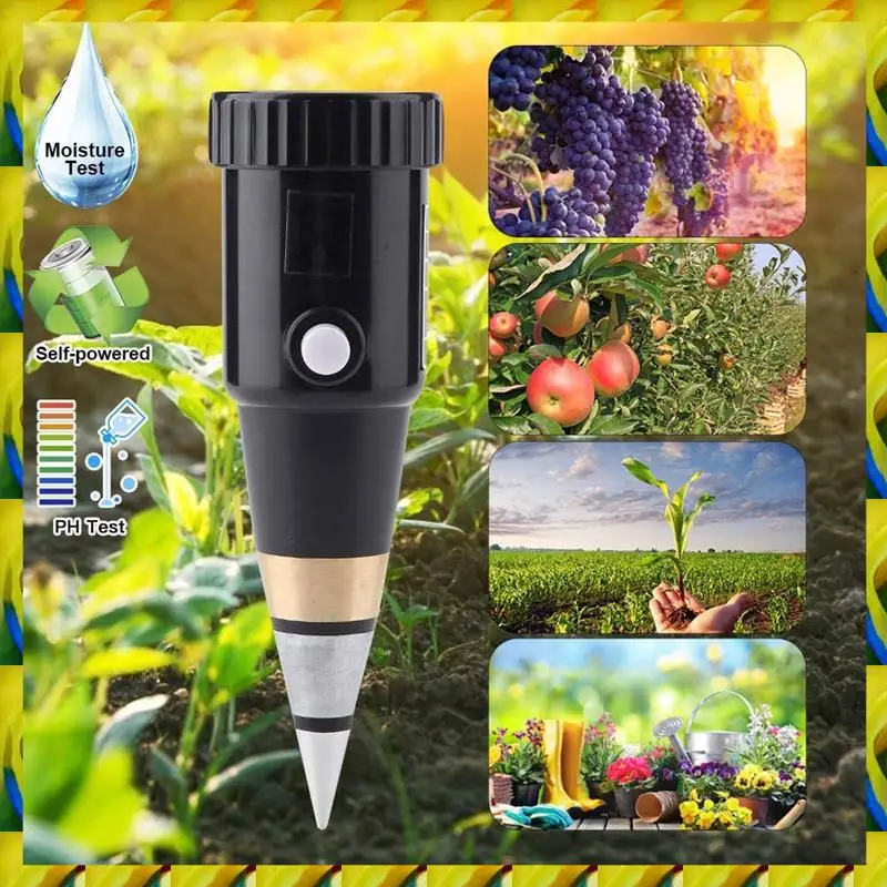 

WFF Professional Soil PH Meter Tester Accurate PH Instrument Hygrometer Monitor Soil Moisture Sensor Garden Flower Farm Tool