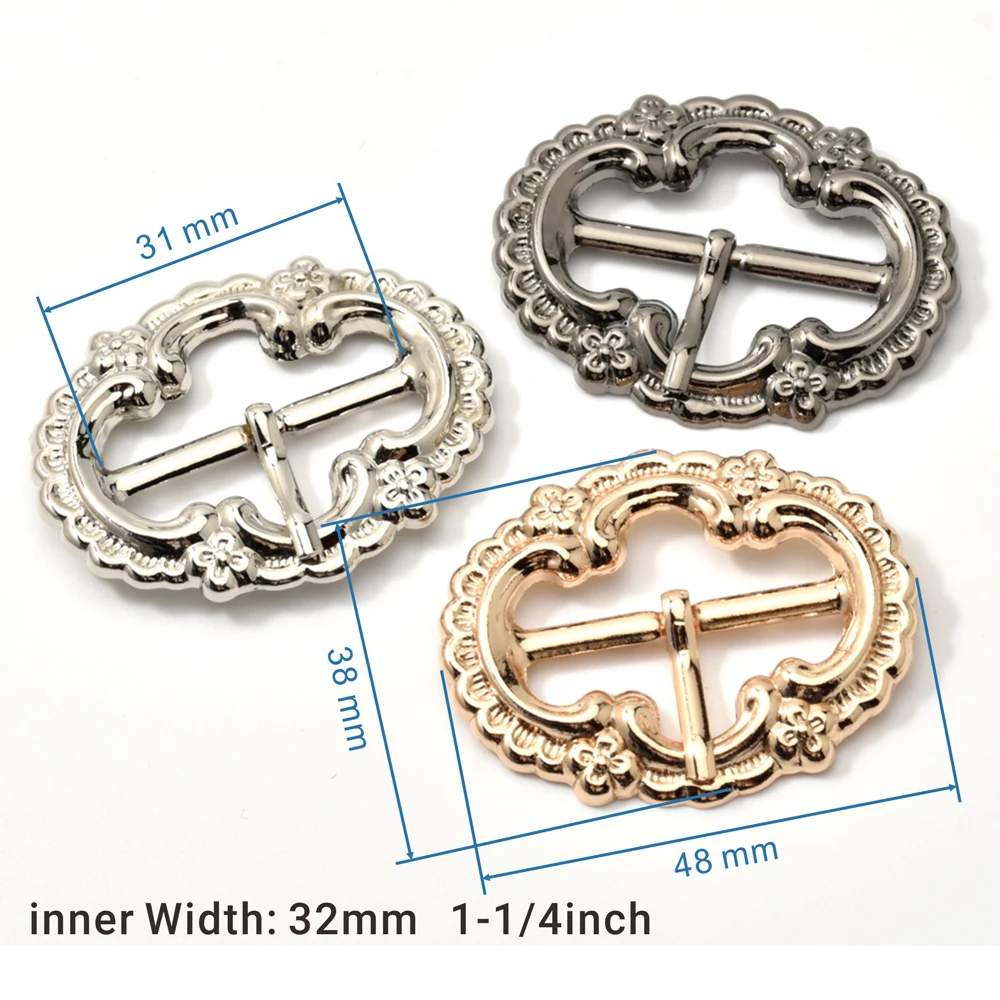 

15 шт. металлических пряжек из цинкового сплава 31 мм (1,25 дюйма) для женских ремней, высокополированные, блестящие, никелированные/черные/золотые - оптовая упаковка