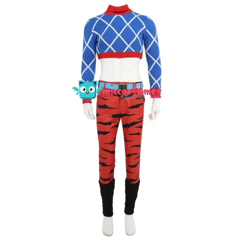 Miccostumes 유니섹스 Guido 코스프레 의상 스웨터 바지 모자와 벨트