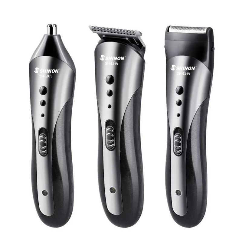 

All 3 In1 Rechargeable Hair Clipper for Men Waterproof Wireless Electric Shaver Beard Nose Ear Hair Trimmer Sh-1976