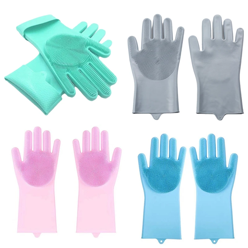 Gants multi-usages en silicone à pointe convexe pour livres d'animaux de compagnie, outils de lavage de cuisine, 10 pièces