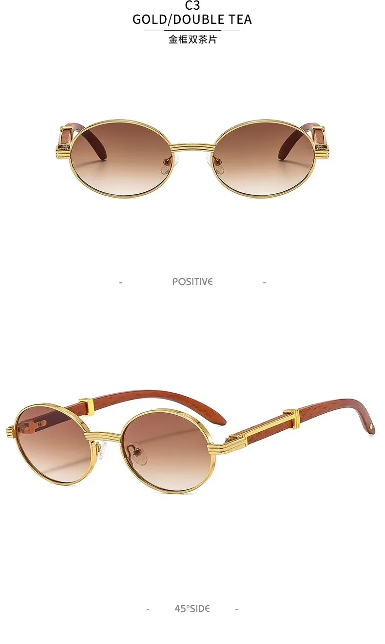 Neue Ankunft Männer Frauen Punk Sonnenbrille Unisex Mode Sonnenbrille Oval Brillen Shades Runde Sonnenbrille ﻿ Runde Sonnenbrille – Detail 10