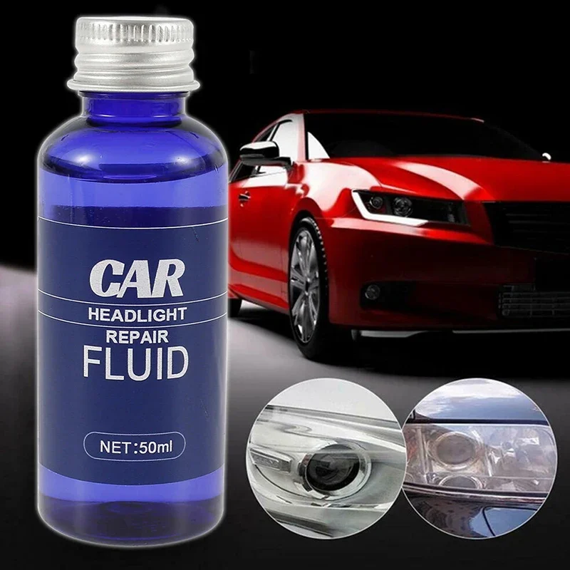 1set Universal Car Headlight Cleaning Sets Auto Headlamps Remove Yellow Polishing Coating Kit Car Washing Accessories 10/30/50ML