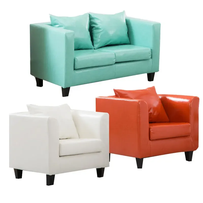 

Simple and modern small apartment single sofa, double triple combination leather sofa