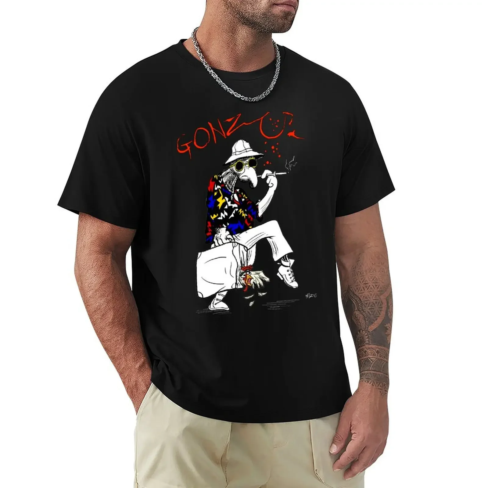 Gonzo- Fear and Loathing in Las Vegas parody T-Shirt sweat custom t shirt man clothes essential t shirt men t shirts