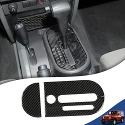 Car Gear Shift Panel Decoration Cover Stickers for Jeep Wrangler JK 2007 2008 2009 2010 Interior Accessories Real Carbon Fiber