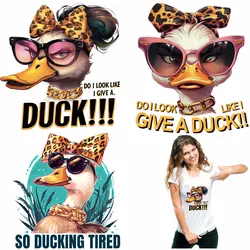 Animals  Funny Duck Iron on Transfers for Patches for Clothes Clothing DTF Transfers Ready to Press Iron on Clothing Stickers