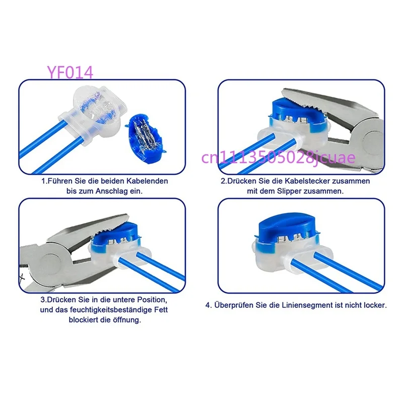 30Pcs Robotic Lawnmower Cable Connectors Waterproof Gel Filled Wire Connection Terminal Plug