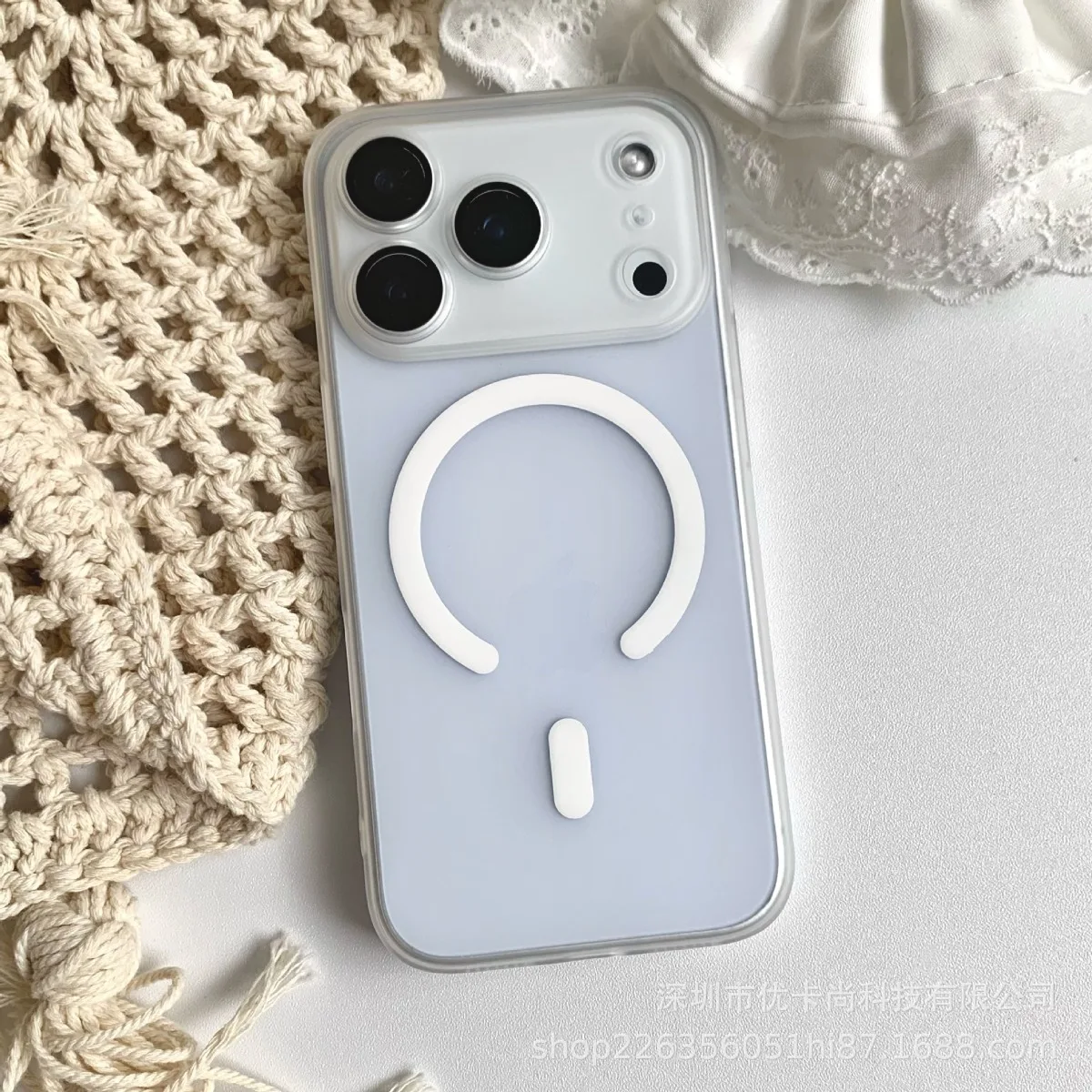 เคสโทรศัพท์แบบใสบางสำหรับ Magsafe Wireless Charge สำหรับ iPhone 17 Air 16 15 14 Plus 13 12 Pro Max ฝาหลังใส PC