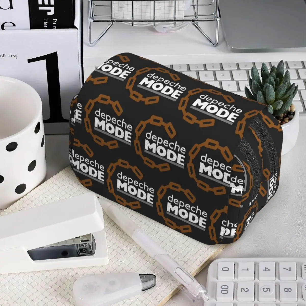Electronic Rock Depeche Cool Mode Pencil Case for Kids Gifts Pen Box Pencil Bag Stationery Supplies Pen Holder Bag