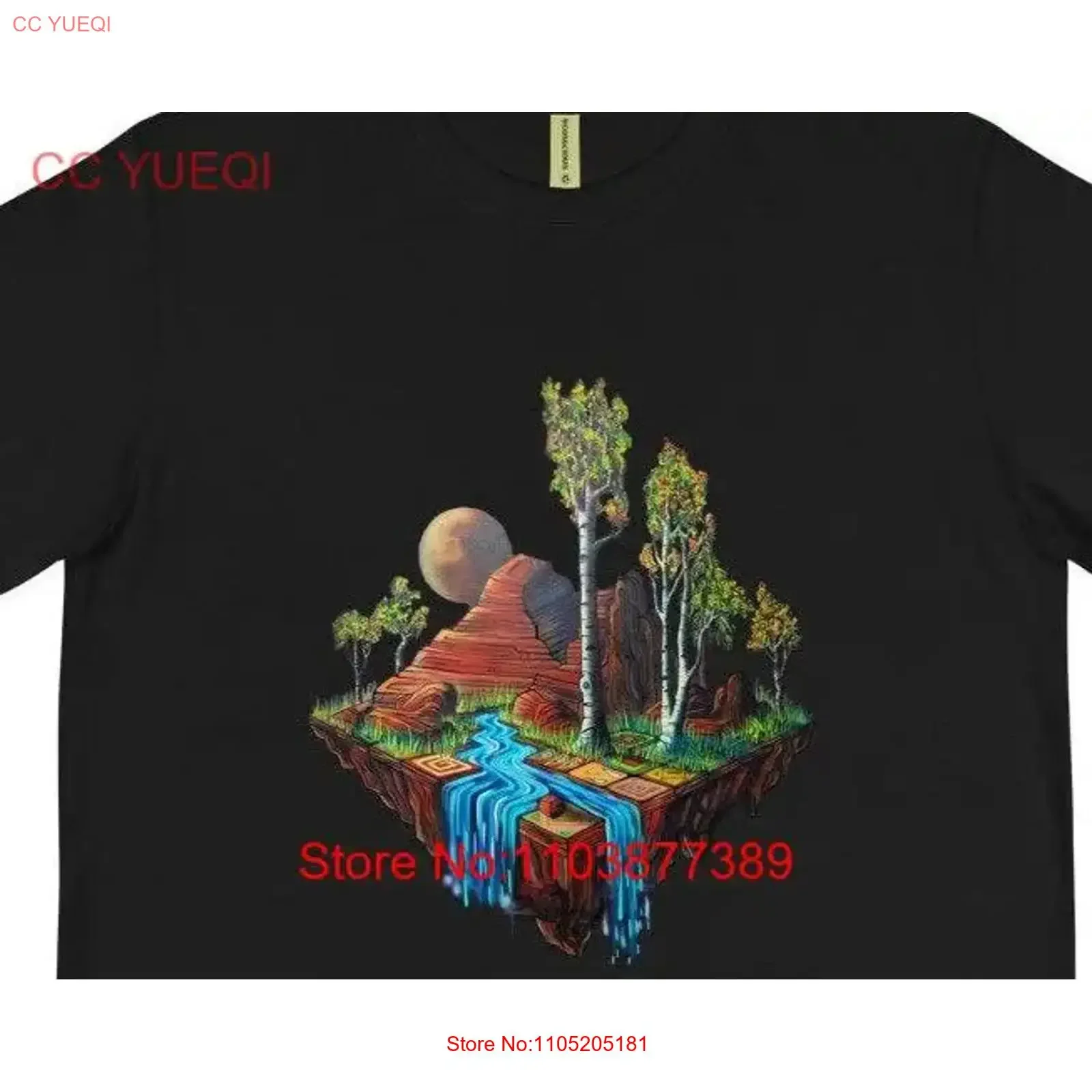 تي شيرت Erosion by Mr Mizu على تي شيرت قطني عضوي أسود عتيق مغسول كاجوال ناعم أنيق ملابس الشارع للجنسين