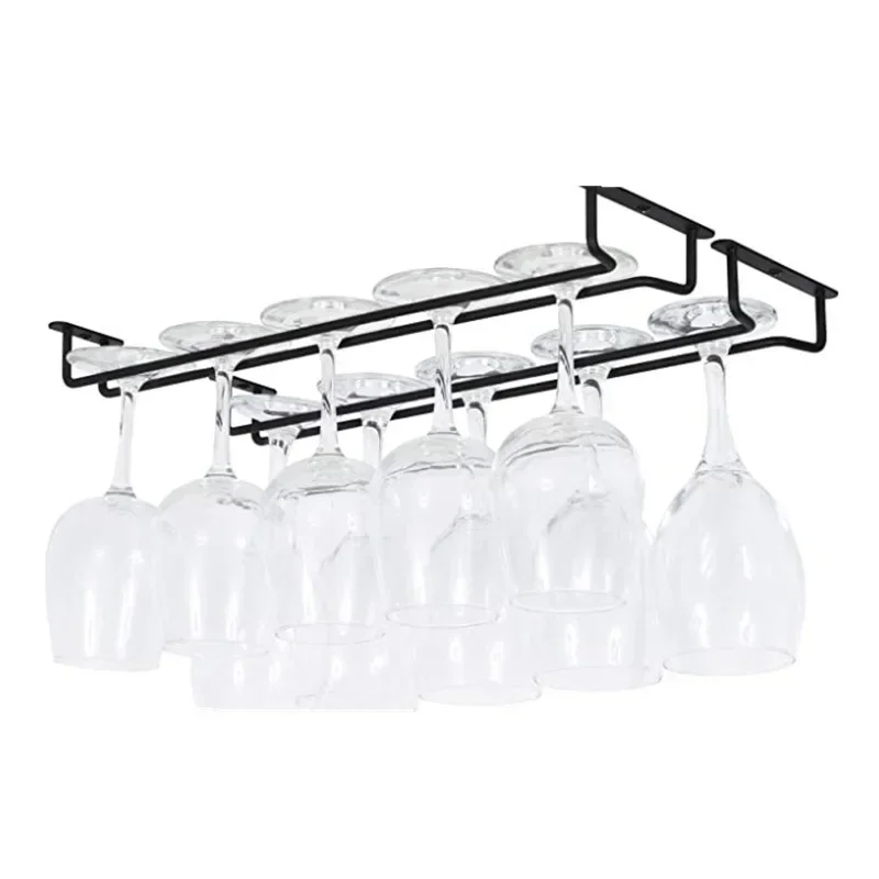 1PC Useful Iron Wine Rack Glass Holder Hanging Bar Hanger Shelf Wine Glass Rack Stand Paper Roll Holder for Home