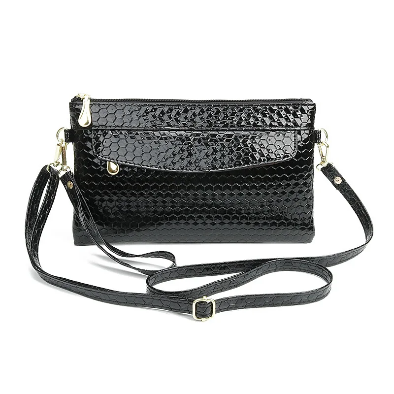 Fashion Women Shoulder Bag PU Leather Crossbody Bag Diamond Lattice Ladies Wallet Clutch Messenger Bag Flap Bag Female Handbags