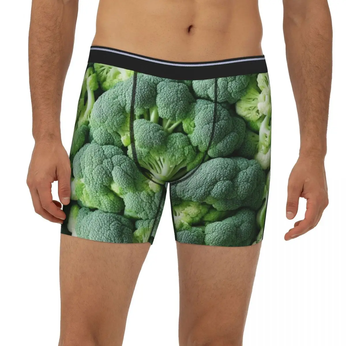 

Длинные трусы-боксеры Broccoli And Cauliflower, короткие мужские трусы, мягкое нижнее белье для мужчин, подарок бойфренду