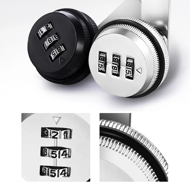 Alloy for Furniture for Cabinet Door 3 Digit Combination Password Code Drawer Lock Box Lock 20mm Smart Cam Code Lock