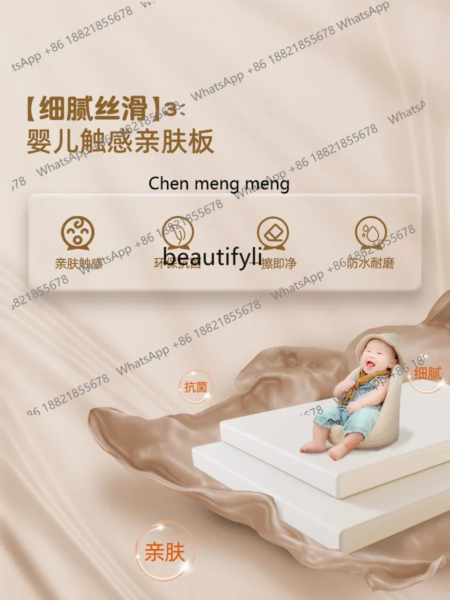 

ss7304 Cream Style Smart Bedside Table Bedroom Anti-Theft Multifunctional Wireless Charging Fingerprint Lock