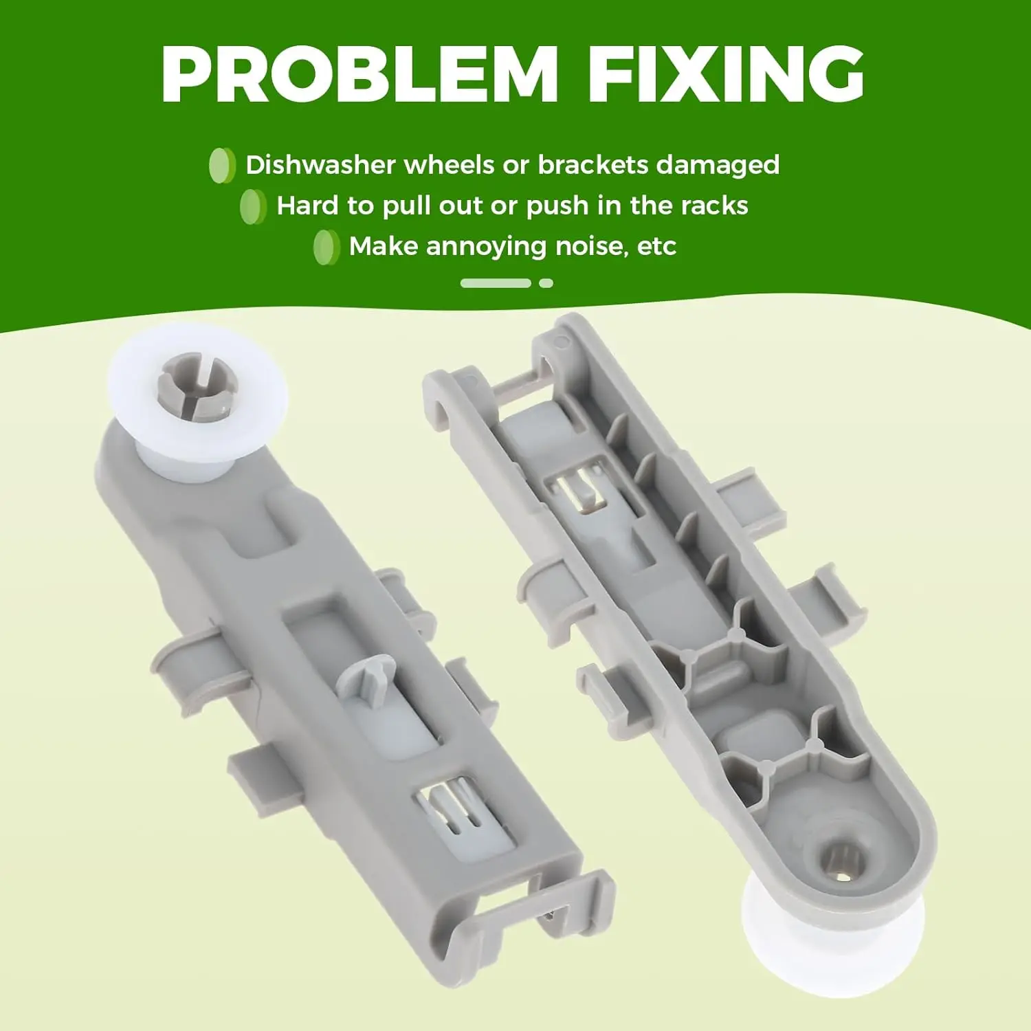 2pcs W10888592 Dishwasher Rack Wheels Upper Rack Rollers Replacement for Whirlpool Kenmore Replace 8575281 PS11769236 W10845760 view 3