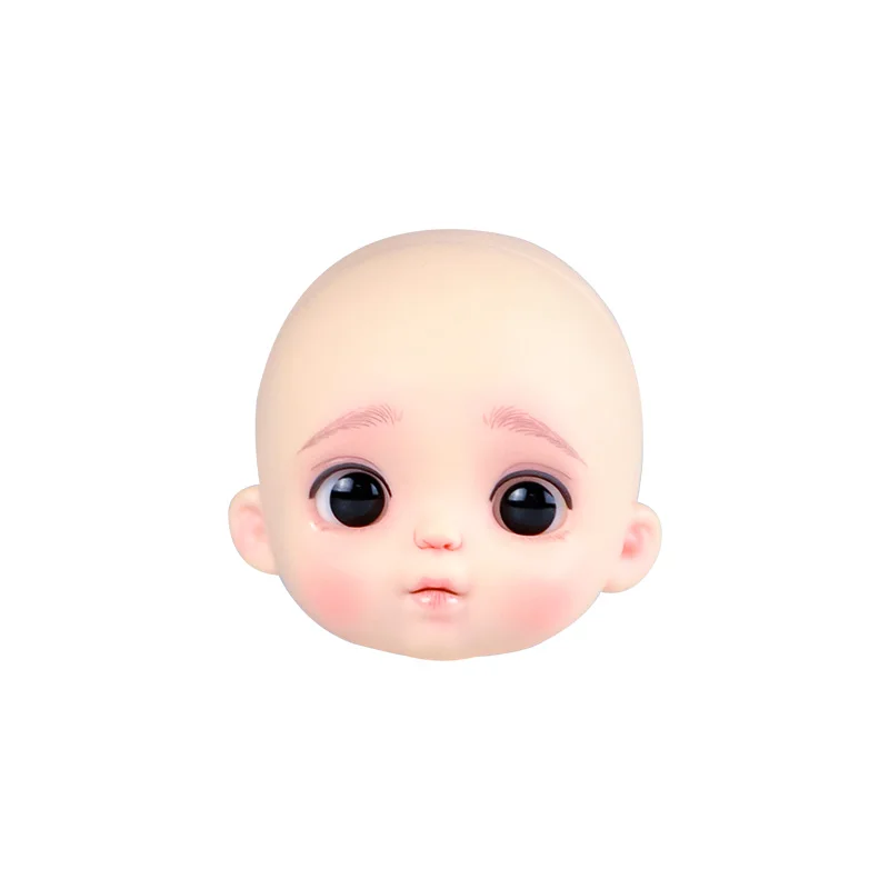 YMY cabeza blanca lechosa OB11 Linda cabeza de muñeca de maquillaje 1/12BJD cabeza de muñeca conjunta DIY niño niña muñeca bebé cabeza de repuesto