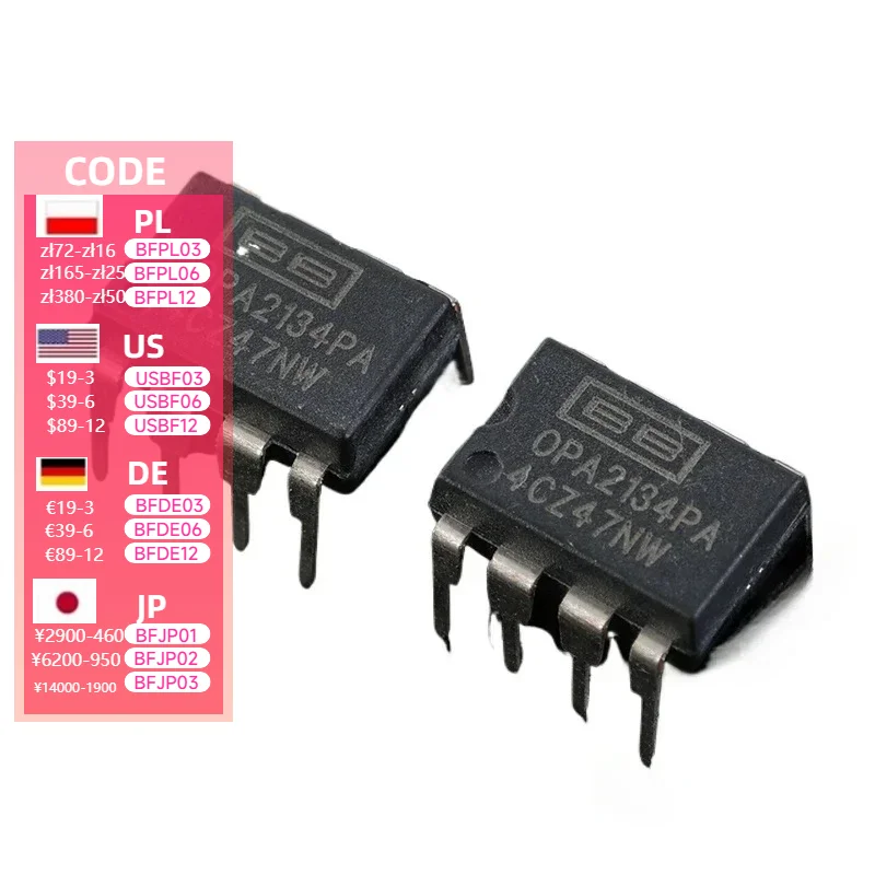 New original imported OPA2134PA Gallbladder Fever Grade Dual Operational Amplifier  Upgraded OPA2604P