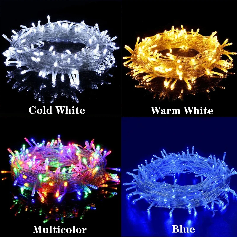 LED Christmas String Lights 10-100M Garland Waterproof  Fairy Light For Home Party Party Wedding Garden Outdoor/Indoor Decor