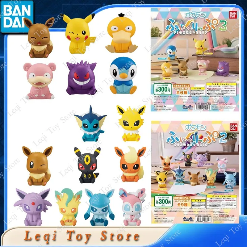 bandai-genuine-in-stock-gashapon-pokemon-figure-clip-2-3-eevee-pikachu-gengar-anime-action-figures-toys-gift-model-ornaments