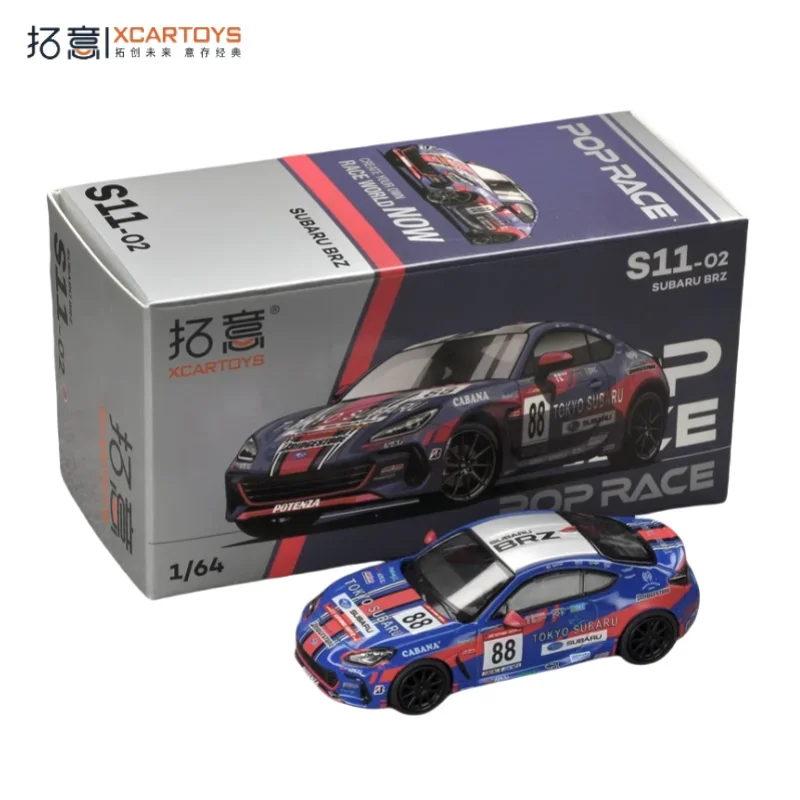 XCARTOYS 1:64 POP RACE Honda Civic Golf S11-02- Subaru BRZ-TOKYO Modello di auto di simulazione in lega, oggetti da collezione per adulti, giocattoli per ragazzi