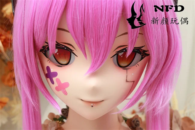 Kigurumi 리피터 NFD 풀 헤드 잠금 장치 포함 코스프레 헤드 쉘 소품 의상 애니메이션 게임