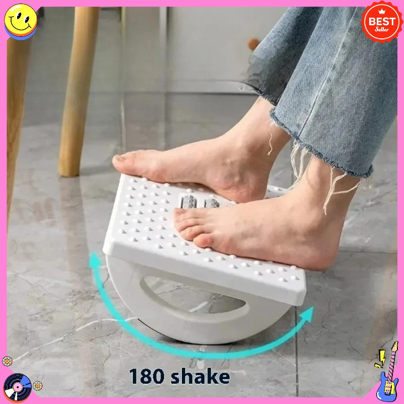 

Регулируемая эргономичная подставка для ног под столом с массажными роликами, портативная подставка для ног для домашнего офиса, снимает усталость ног и спины.