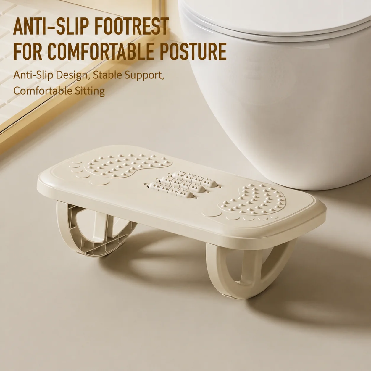 Ergonomic Foot Rest Under Desk Office Foot Stool Anti Fatigue Massage Foot Rest with Bumps for Home