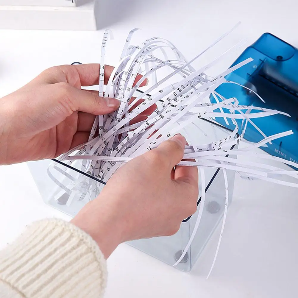 Mini trituradora Manual de papel, cortadora ligera para oficina, portátil, suministros de enseñanza para el hogar, V2S8