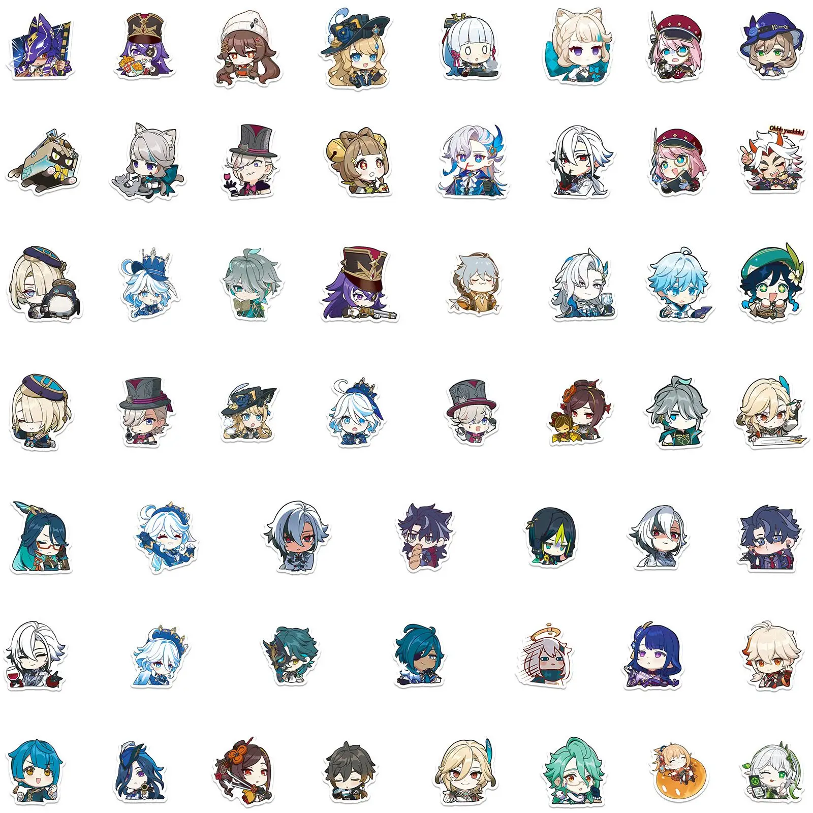 10/50pcs Cute Game Anime Genshin Impact Stickers Kawaii Laptop Guitar Suitcase Car Motorcycle Waterproof Vinyl Decals Sticker