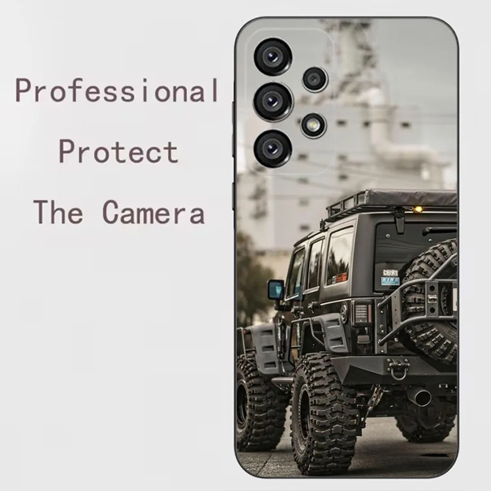 CAR Jeeps-S off-road SUV   Phone Case For Samsung Galaxy A91,A80,A73,A72 ,A71,A53A52,A32 ,A31A22,A21s,A20,Black Cover