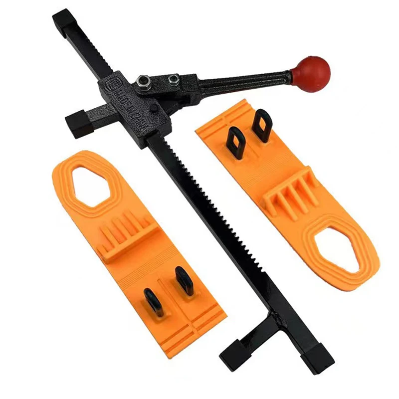 Paintless Dents Removal Tool Bodywork Repair Kit Car Dent Puller With 2 Pcs Glue Pulling Tabs Manual Expander Orange Color