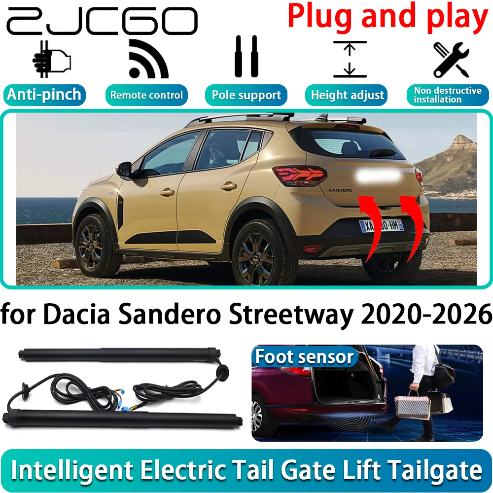 for Dacia Sandero Streetway 2020-2026 Car Electric Powered Tailgate Power Liftgate Automatic Tailgate System With Foot Sensor