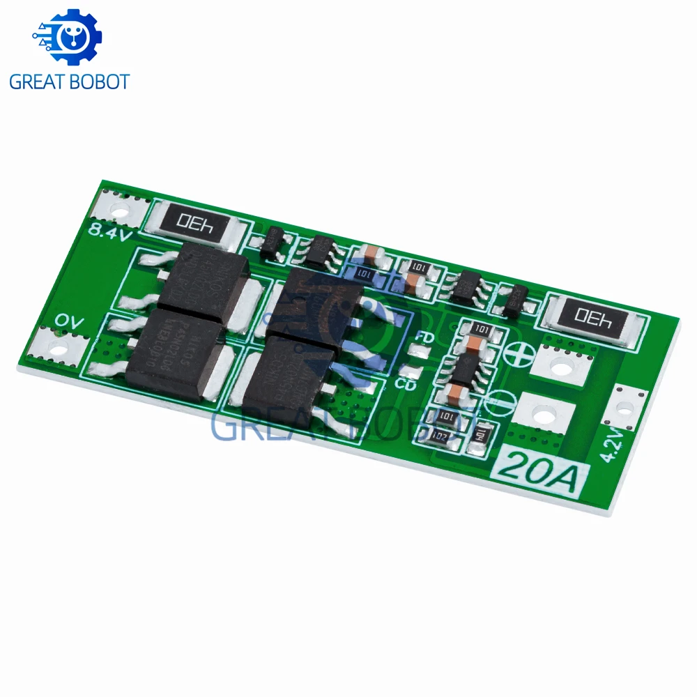 2S 20A 7.4V 8.4V 18650 Lithium Battery Protection Board/BMS Board Standard/Balance For DIY